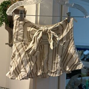 Striped Strapless Top